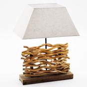 60cm Driftwood Base Lamp Cream Shade image