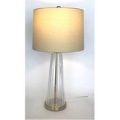 Bocconi Table Lamp Ribbed Conoidal Clear Glass H28 image