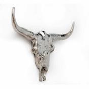 52X39cm Wall Hanging Cow Head Silver image
