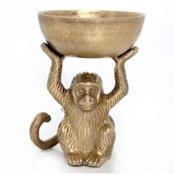 Monkey Bowl Gold Colour 14x10cm image