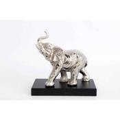 Silver Elephant On Base H18cm image