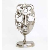 Silver Face Mask Decoration on Stand 37x18cm image