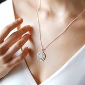 Circular Pendant with Clear Stones image
