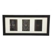 4X6 inch Black And Gold Colour Triple Frame image
