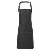 Jeans Stitch Black Denim Bib Apron image