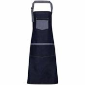 Indigo Denim Bib Apron with Front Pocket image