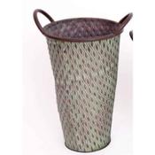 Tall Green Metal Planter 29x18cm image