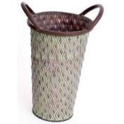 Tall Green Metal Planter 20x13cm image