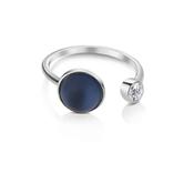 Ring with Blue and Clear Stone Settings image