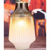 LED Glass Lamp Frosted Taupe 27x15cm image