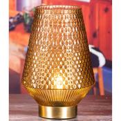 Amber Glass LED Lantern Height 30cm image