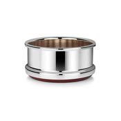 Silver Plated Bottle Coaster with Wooden Base image