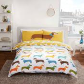Sausage Dog Reversable Duvet Set King image