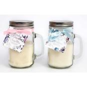 13cm Set of Garden Mason Jar Candle image