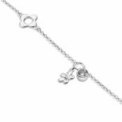 Flower Bracelet Clear Stone image
