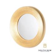Penzance Circle Ridged Mirror Vintage Gold 90cm image
