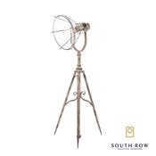 Antique Copper Flared Glass Tripod Lamp image
