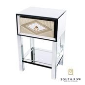 Gemini 1 Drawer Side Table Mirrored image