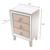 Hayden 3 Drawer Mirrored Locker image