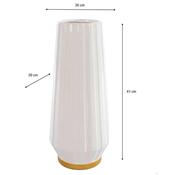 Milano Ceramic Vase Ivory/Gold 41cm image