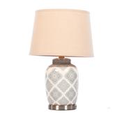 Lia Ceramic Lamp Satin Silver Height 67cm image