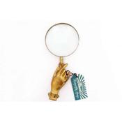 Boho Gold Hand Magnifying Glass 22x10cm image