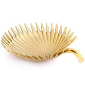 Gold Colour Leaf Metal Bowl 32x30cm image