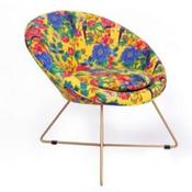 Mexican Floral Velvet Chair 72cm image