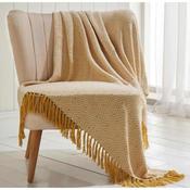 Ascot Ochre 100% Cotton Throw 130x170cm image