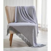 Ascot Grey 100% Cotton Throw 130x170cm image