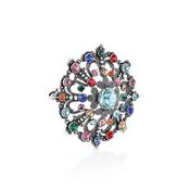 Vintage Brooch with Coloured Stones image