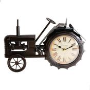 Black Vintage Tractor Clock Height 28cm Width 42cm image