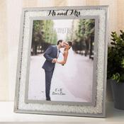 8x10in Crystal Border Frame Mr and Mrs image