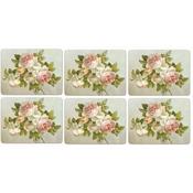 Pimpernel Antique Rose Six Placemats &amp; Coasters image