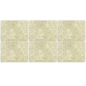 Pimpernel Marigold Green Six Placemats &amp; Coasters image
