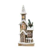 LED Snowy Wooden House 40cm image