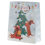 Xmas Dachshund Gift Bag Large image