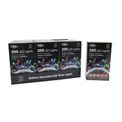 Battery 200 Timer Multi Led Lights 3xAA 10m Lit image