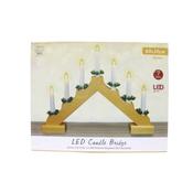 Led Candle Bridge 7 Light Wood image