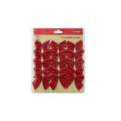 Red Flocked Mini Bows 15pc image