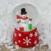 Hand Painted Snowman with Gifts Snow Globe image