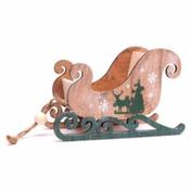Wooden Sled Decoration 18cm image
