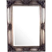 Large Swept Mirror Antique Silver image