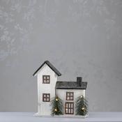 Led Xmas Village House Winter Grey image