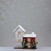 Led Christmas Village House Red/Green image