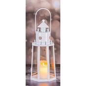 Light House Lantern Gloss White H38cm D16cm image