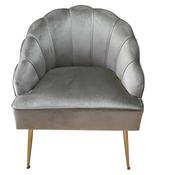Grange Shell Chair Taupe with Gold Legs image