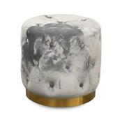Grey Stool with Buttons image