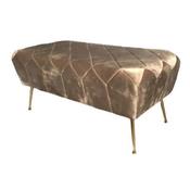 Taupe Velvet Bench