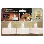 3 White LED Tea Lights image